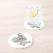 かわいい眠い漫画ゾウのコースター コースター (側面)