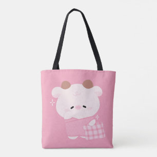 かわいい眠い牛 トートバッグ