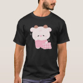 かわいい眠い牛 Tシャツ (正面)