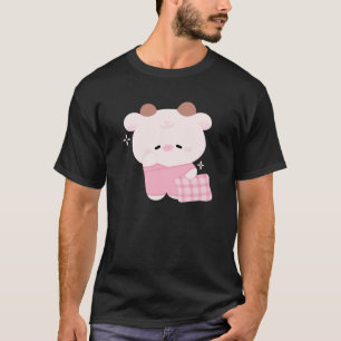 かわいい眠い牛 Tシャツ