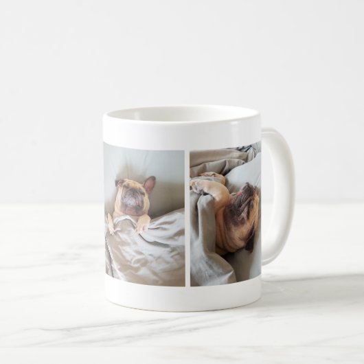 かわいい眠い犬好きの写真集のマグカップ コーヒーマグカップ (正面右)