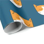 かわいい眠い猫のラッパー ラッピングペーパー (ロールコーナー)