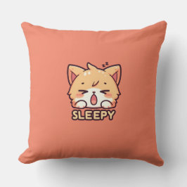 かわいい眠い猫 クッション