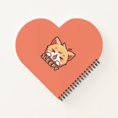 かわいい眠い猫 ノートブック (裏面)