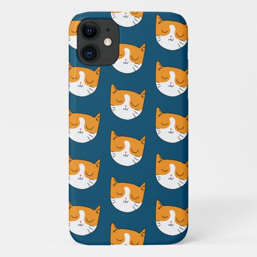 かわいい眠い猫iPhone 11ケース Case-Mate iPhoneケース (裏面)