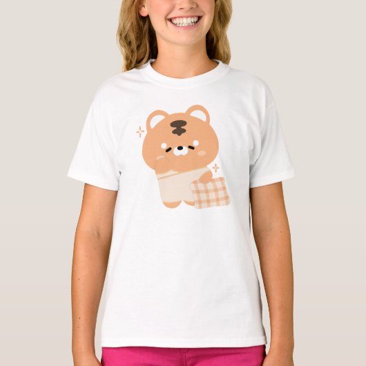 かわいい眠い虎 Tシャツ (正面)