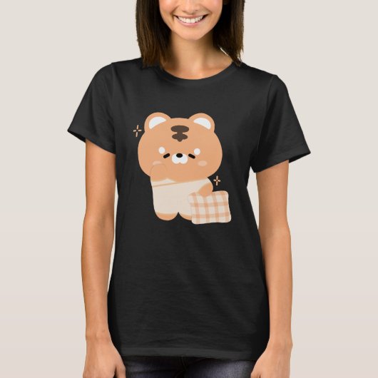 かわいい眠い虎 Tシャツ (正面)