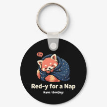 かわいい眠そうなレッサーパンダの「お昼寝準備OK！」