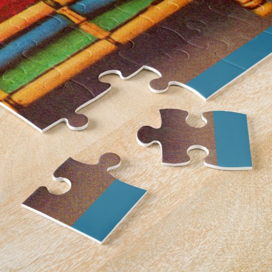 かわいい眠そうな子犬 ジグソーパズル (側面)