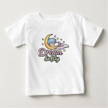 かわいい眠そうな月の引用付きイラスト