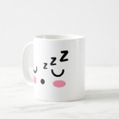 かわいい眠そうな朝のマグカップ コーヒーマグカップ (正面左)