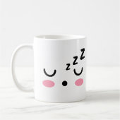 かわいい眠そうな朝のマグカップ コーヒーマグカップ (左)