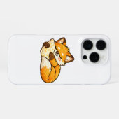 かわいい眠そうな狐 iPhoneケース (裏面横)