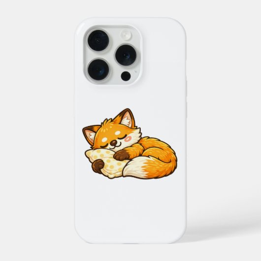 かわいい眠そうな狐 iPhoneケース (裏面)