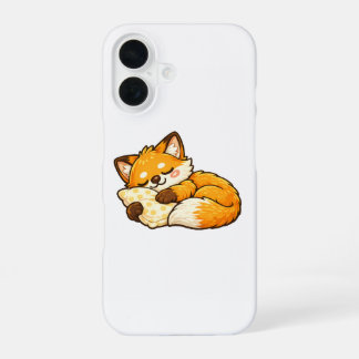 かわいい眠そうな狐 iPhone 16ケース