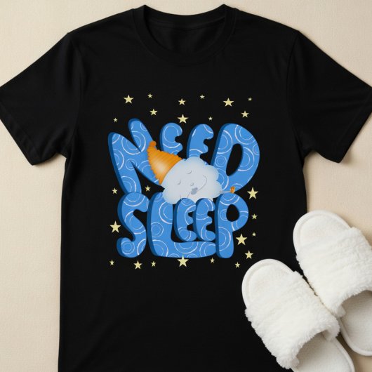かわいい眠そうな雲のキャラクター Tシャツ