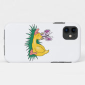 かわいい眠っているアヒルと蝶 Case-Mate iPhoneケース (裏面(横))
