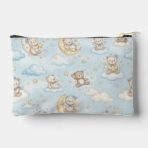 かわいい眠っているテディベア 月と星 赤ちゃんの保育園
