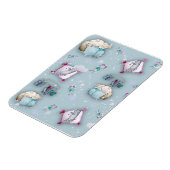 かわいい眠っている子猫たちの水彩柄 マグネット (左側)