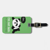 かわいい眠りのパンダが怠けない ラゲッジタグ (正面横)