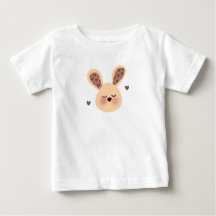 かわいい眠りウサギTシャツ