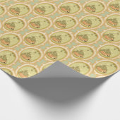 かわいい眠りキツネ ラッピングペーパー (角)