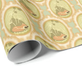 かわいい眠りキツネ ラッピングペーパー (ロールコーナー)