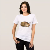 かわいい眠りタビーキトゥン トライブレンドTシャツ (正面全面)