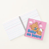 かわいい眠りテディベアベビーオンボードマンガ ノートブック (内部)