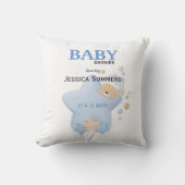 かわいい眠りテディベアベビーシャワー装飾用クッション クッション (正面)