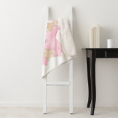 かわいい眠りテディベアーベビーガール誕生統計彼女 シェルパブランケット (インサイチュ)