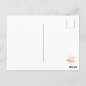 かわいい眠りテディベアーベビーガール誕生統計 ポストカード (裏面)