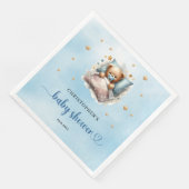 かわいい眠りテディベア男の子の赤ちゃんシャワー (コーナー)