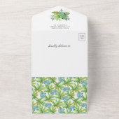 かわいい眠りナマケモノ赤ちゃんシャワー オールインワン招待状 (外側)