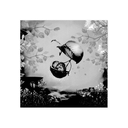 かわいい眠りネズミ ラバースタンプ (インプリント)