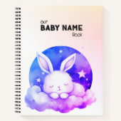 かわいい眠りバニー ノートブック (正面)