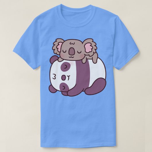 かわいい眠りパンダとコアラベア Tシャツ (デザイン正面)