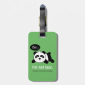 かわいい眠りパンダ怠惰ではない ラゲッジタグ (裏面縦)