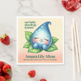 かわいい眠りベビードロープベビーシャワーウェルカム スタンダードランチョンナプキン