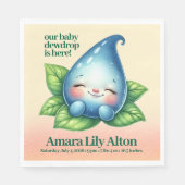 かわいい眠りベビードロープベビーシャワーウェルカム スタンダードランチョンナプキン (正面)