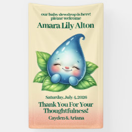 かわいい眠りベビードロープベビーシャワーウェルカム 横断幕