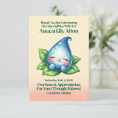 かわいい眠りベビードロープベビーシャワー サンキューカード (スタンド正面)