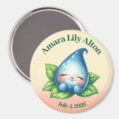 かわいい眠りベビードロープベビーシャワー マグネット (正面/裏面)