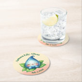 かわいい眠りベビードロープベビーシャワー ラウンドペーパーコースター (インサイチュ)