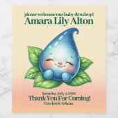 かわいい眠りベビードロープベビーシャワー ワインラベル (シングルラベル)