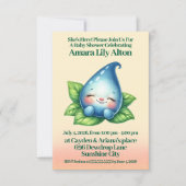 かわいい眠りベビードロープベビーシャワー 招待状 (正面)