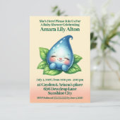 かわいい眠りベビードロープベビーシャワー 招待状 (スタンド正面)