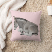 かわいい眠りベビーロバのフォール クッション (ブランケット)