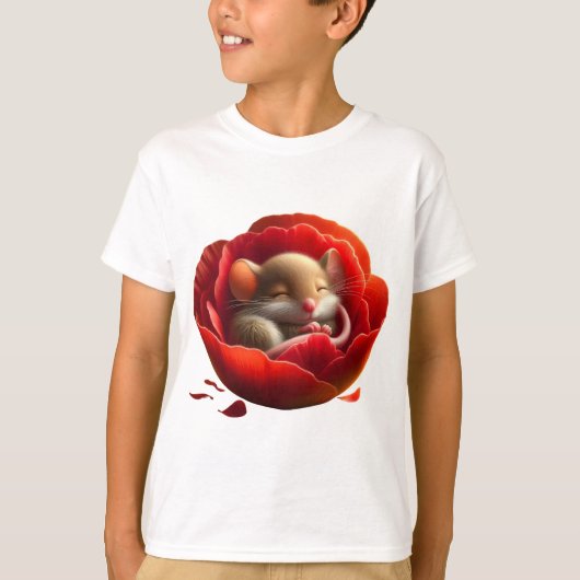 かわいい眠りマウス Tシャツ (正面)