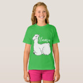 かわいい眠りラマ Tシャツ (正面フル)